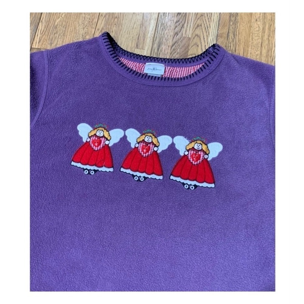 Ugly Christmas Jenny Buchanan Purple Angel Sweatshirt Vintage 90s Y2K Retro M
